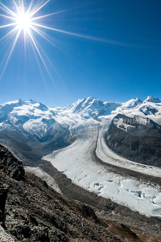 罗莎山，利斯卡姆，Castor和Pollux来自Gornergrat - II